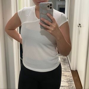 Nike Sphere White Activewear Short Sleeve Shirt